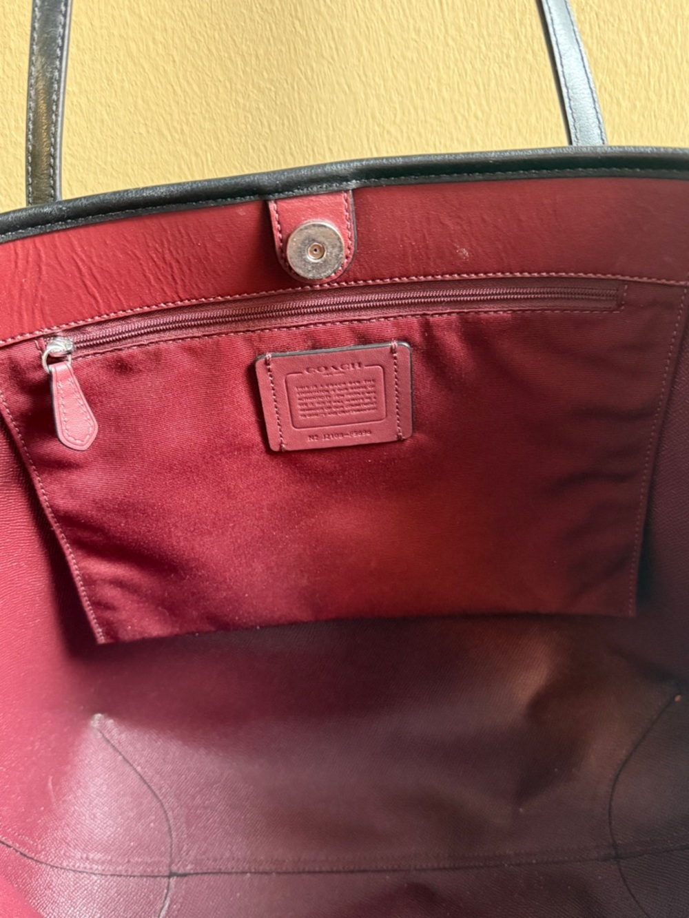 Coach Black and Charcoal Signature Tote - Picture 5 of 5